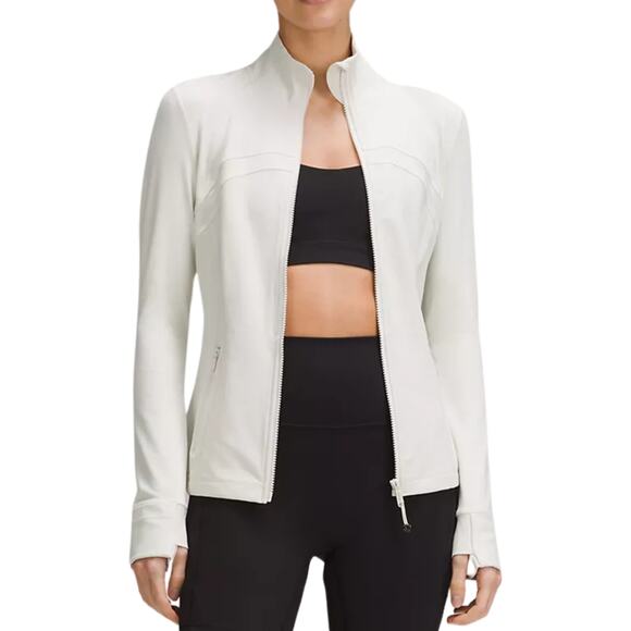 NWT Lululemon Define Jacket Nulu MD Size 4 Bone ๐ค Sold Out & Stretchy Fit - Picture 2 of 7